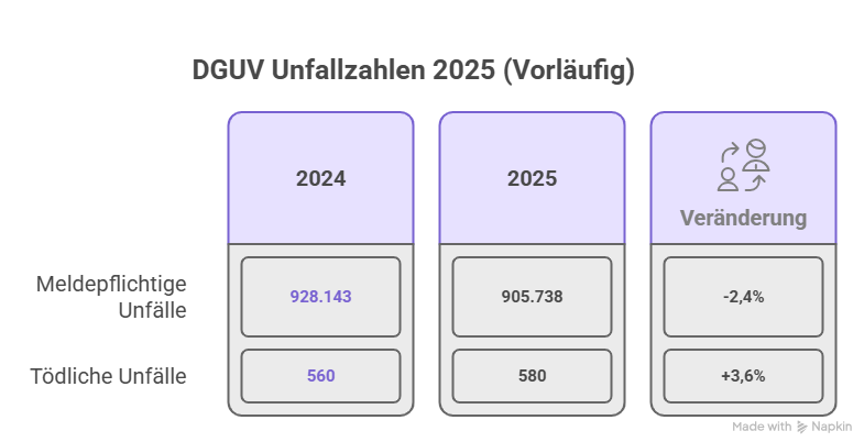 DGUV Unfallzahlen 2025